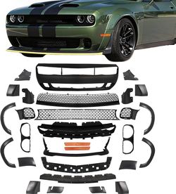 2015-2023 Dodge Challenger SRT Hellcat Style Front Bumper Conversion Kit