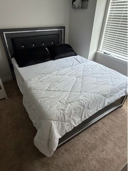 Grey and silver Bedroom set