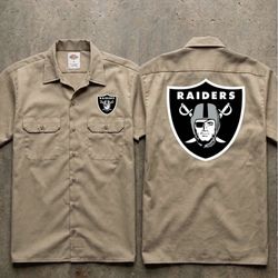 Custom Dickies Work Shirt Las Vegas Raiders Shirt 