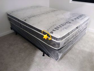 $275 Queen Pillow Top Mattress And Box-spring Brand New Free Delivery Same Day