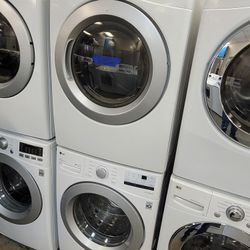 LG Front Load Washer and Stackable Gas Dryer Set