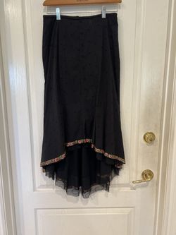 šø Stiletto Black Embroidered Mermaid Skirt ā Made in USA ā