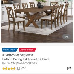 The Lathan 9-Piece Dining Set (read description)