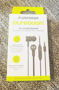 Brand New Pure Gear Aux Corded Earbuds