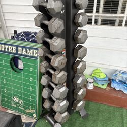 15-50lb Dumbbell Set With Rack