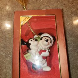 Mickey Mouse & Minnie Mouse 1st XMAS Together Disney Lenox Handcrafted Ornament 