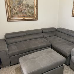 Couch with Ottoman