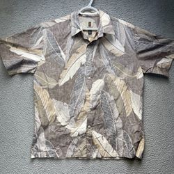Tori Richard Hawaiian Shirt Mens Large Button Up Aloha Short Sleeve Stained