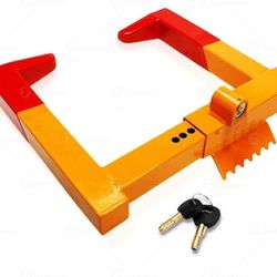 Zone Tech Security Wheel Clamp Chock Lock- Trailer Clamp Boot Tire Claw