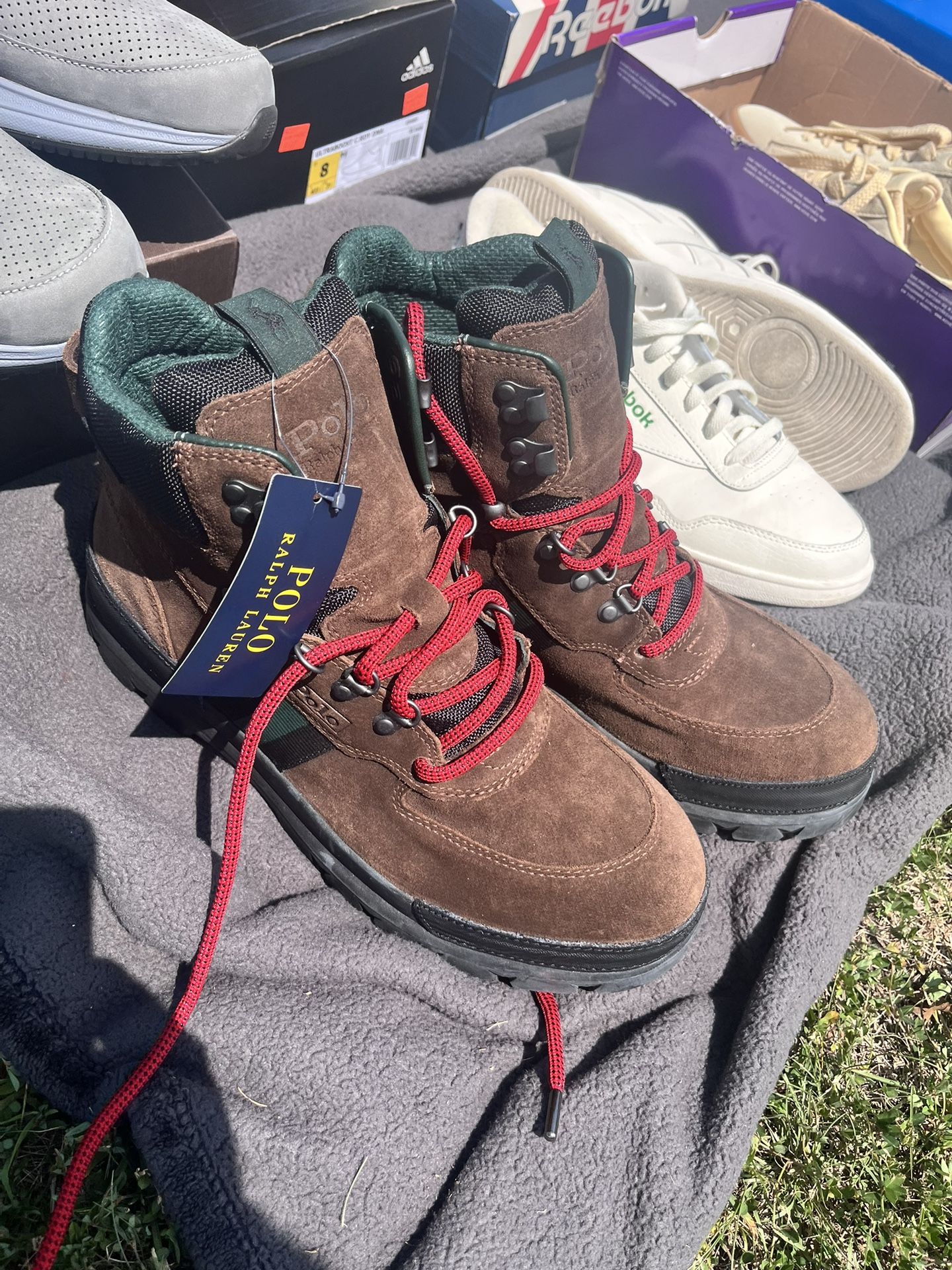 Brand new Ralph Polo Boots Sz 11.5 Brown green