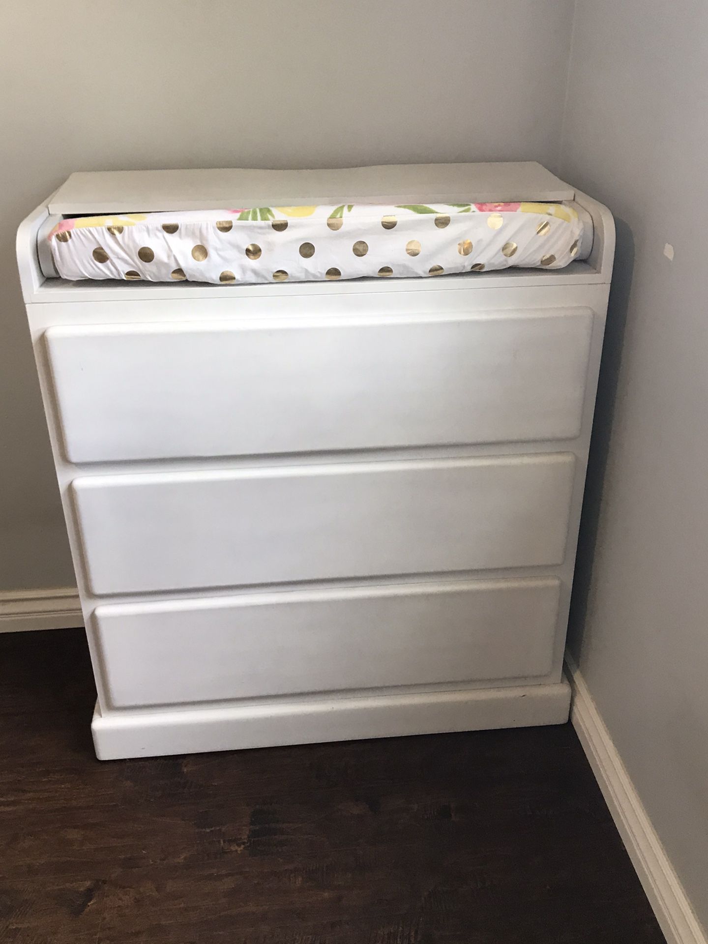 White Changing table real wood