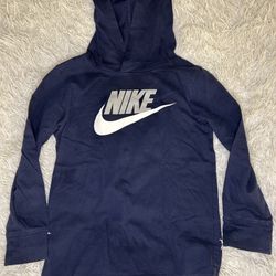 Boys Navy Hoodie Long Sleeve T-shirt-size Ages 6-8