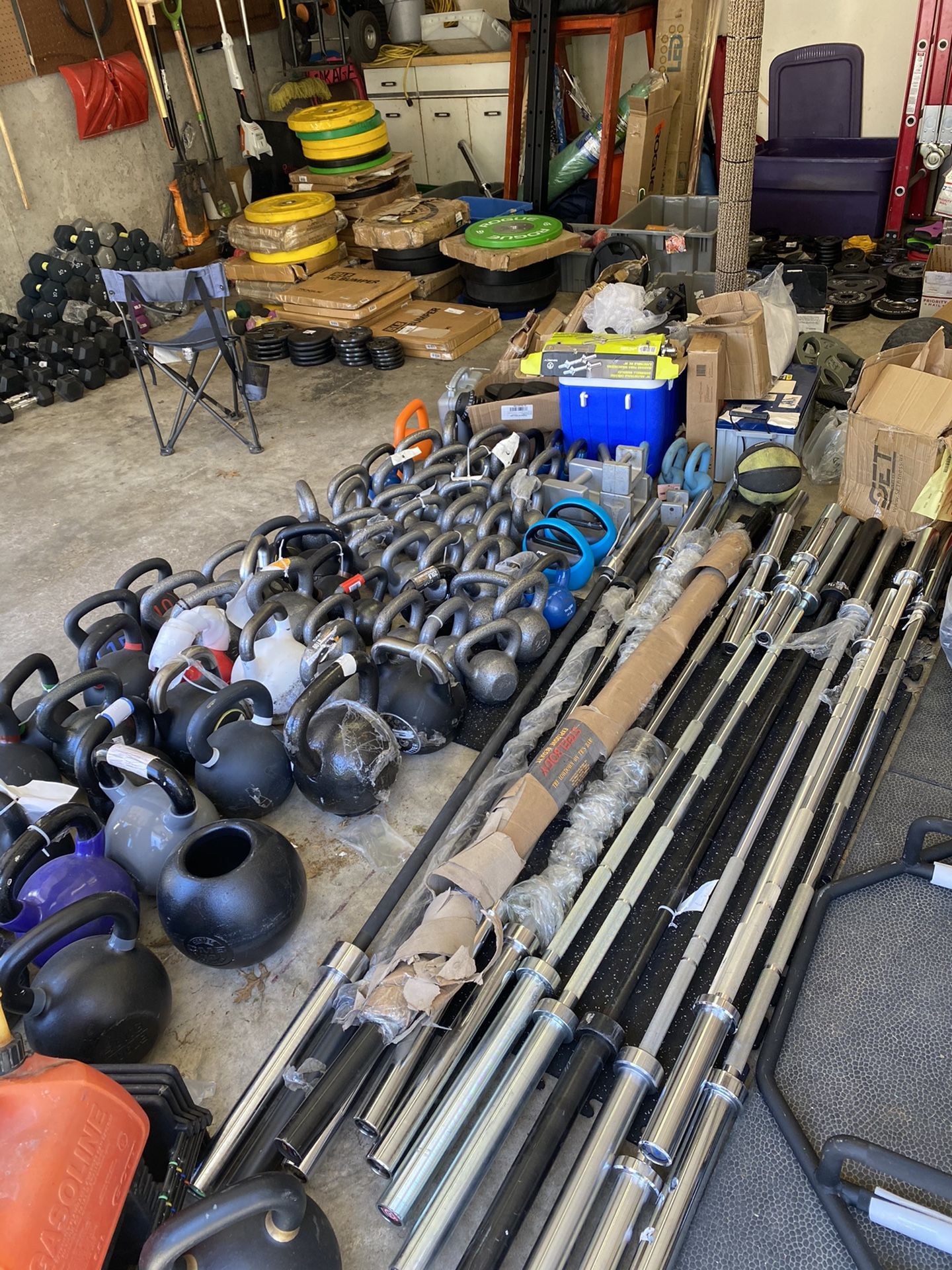 Fitness Equipment: Dumbbells, Bumper Plates, Barbells, Kettlebells, Medicine Balls