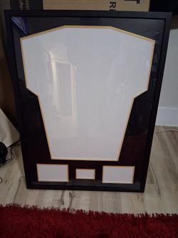 Jersey frame display case with photo displays