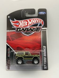 Hot Wheels Garage '67 Ford Bronco Olive Green Real Riders 2011