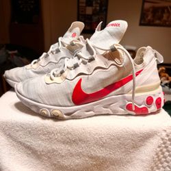 Nike Air React Element 55 Men’s Sneaker Shoe Sz 10 #BQ6167-102 White Orange 2019