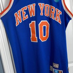 Authentic Walt Frazier Blue Road Knicks Jersey