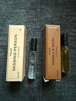 Phlur Missing Person & Vanilla Skin EDP Samples
