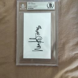 Nancy Lieberman BAS Slabbed 3x5 Index Card Autograph