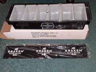 Kraken Rum Condiment Garnish Tray & Kraken Bar Matt
