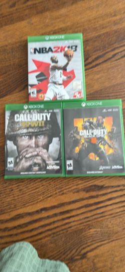Lot of 3 XBOX ONE Games NBA2K18 Call of Duty WWII & Call of Duty Black Ops
