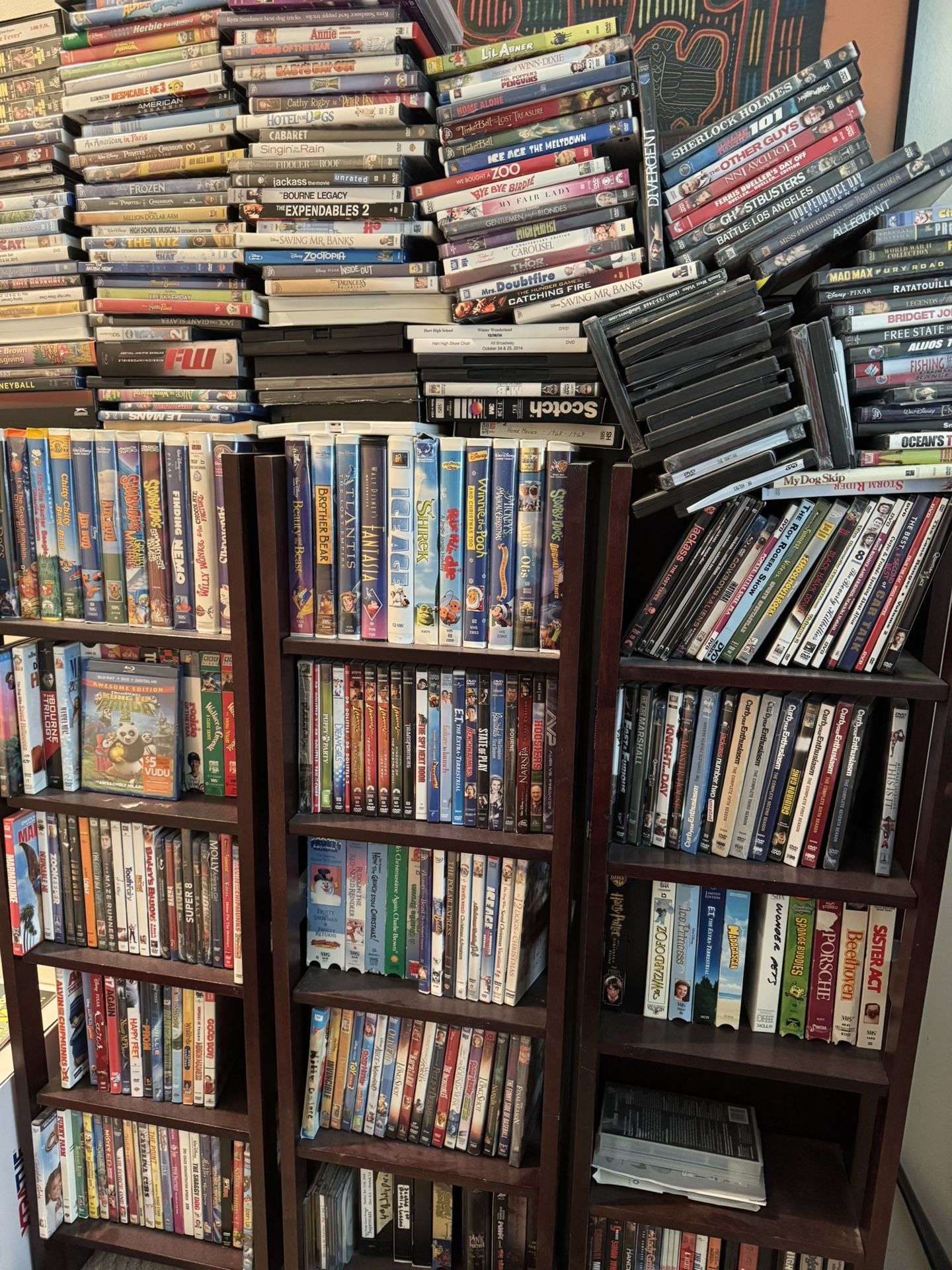 Many Many Many VHS Kids Tapes & DVDs