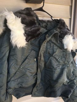 Vintage OD Green Parka Short Jacket