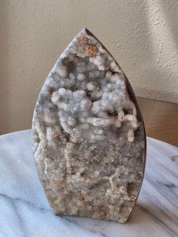 1.5 lb (675g) Sparkling Druzy Sphalerite Teardrop  Quartz Crystal
