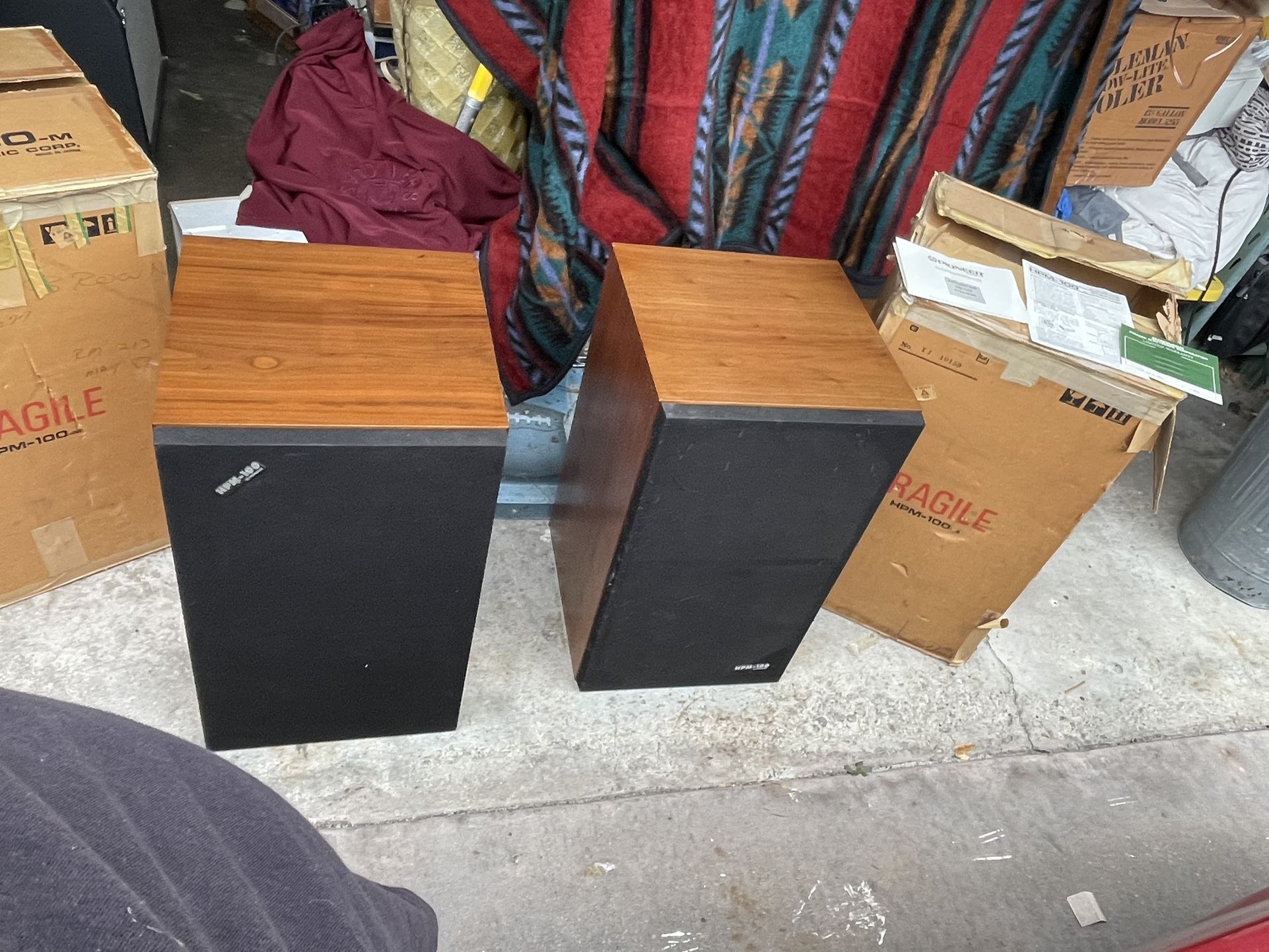 Pioneer Hpm 100 Speakers With Original Boxes 200 Watt Version