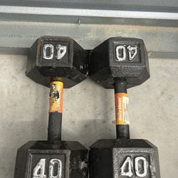 New pair of 40lb iron dumbbells $75