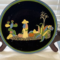 Antique Mexican Pottery Plate