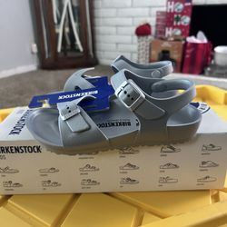 Birkenstocks Little Kids Size 13 Sandals Silver