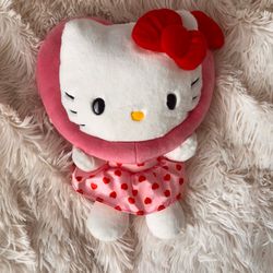 Hello kitty heart valentines plushie