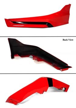 BRAND NEW 4PCS 2022-2024 Honda Civic 11th Gen Yofer Painted V3 Blk Rallye Red Bumper Lip Splitter Kit
