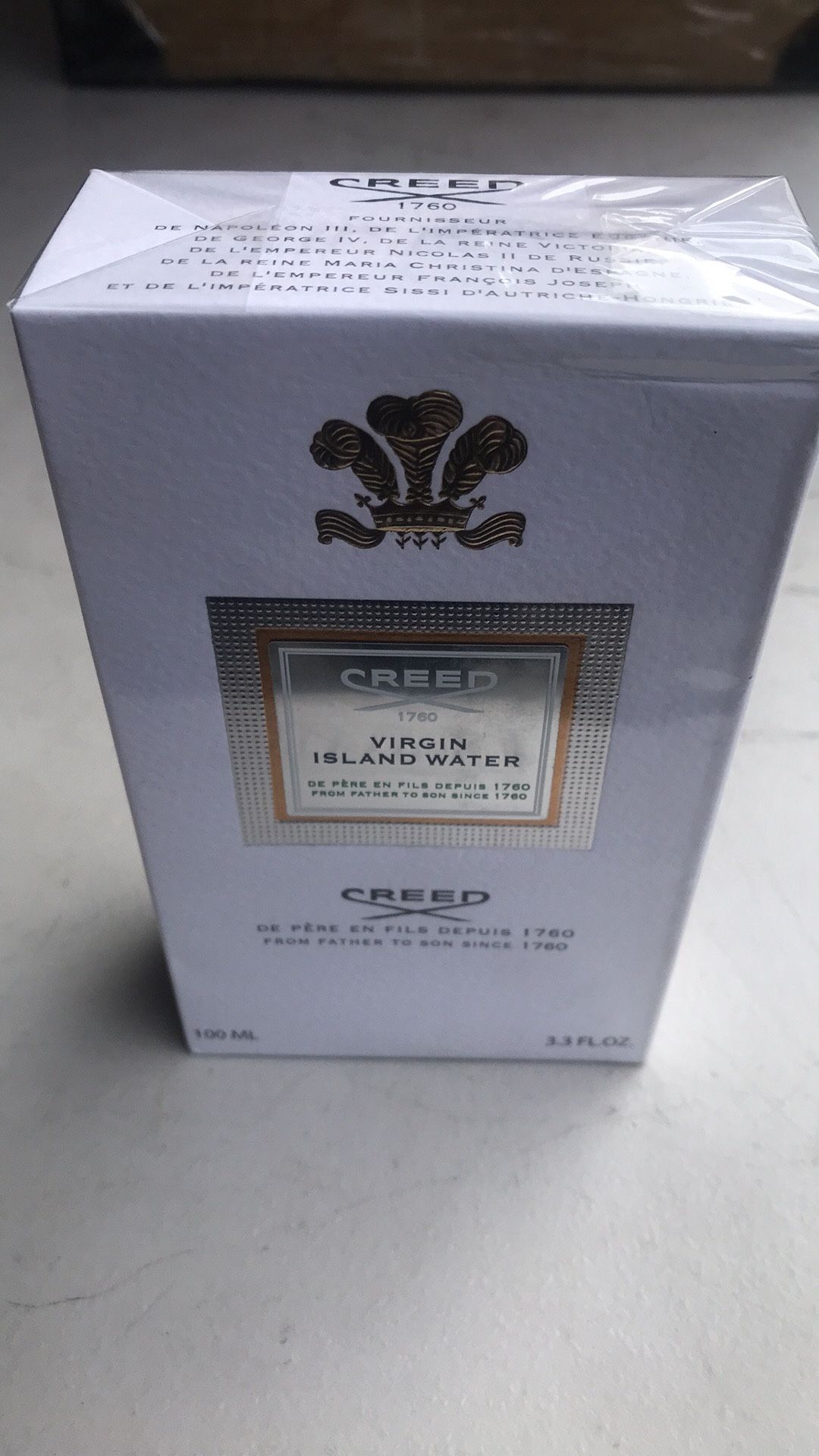 Creed Virgin Island Water