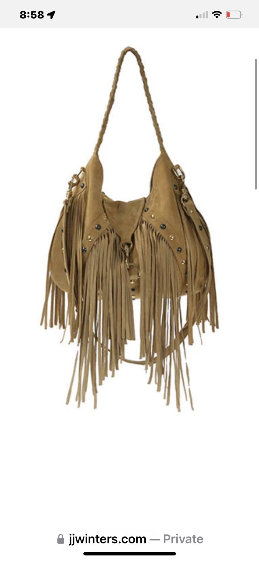 Designer Leather Fringe Purse Jj Winters