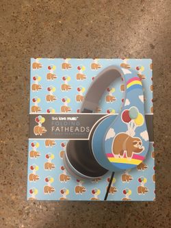 NWT folding fatheads headphone sloth
