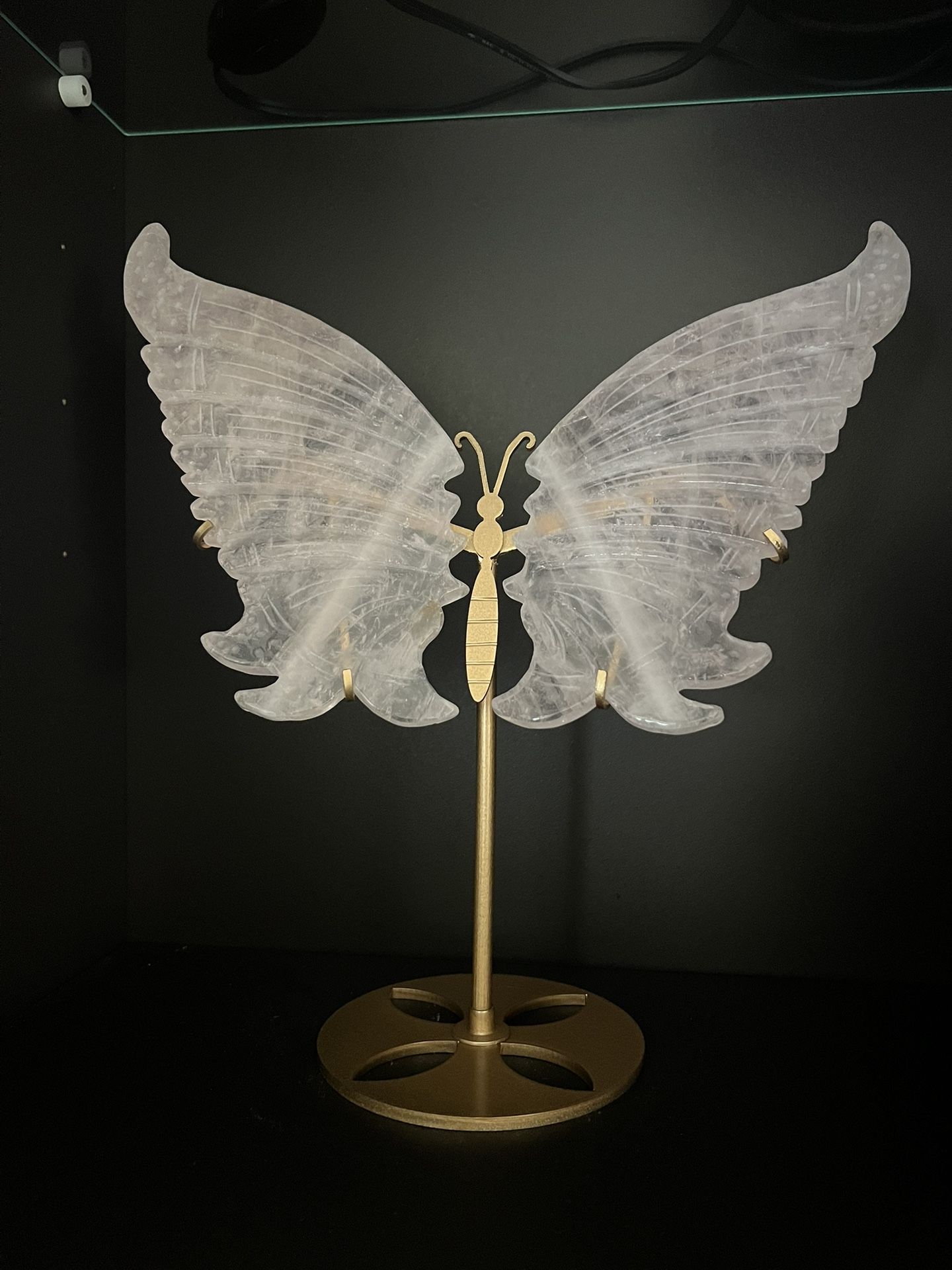 Rose quartz Butterfly On Stand