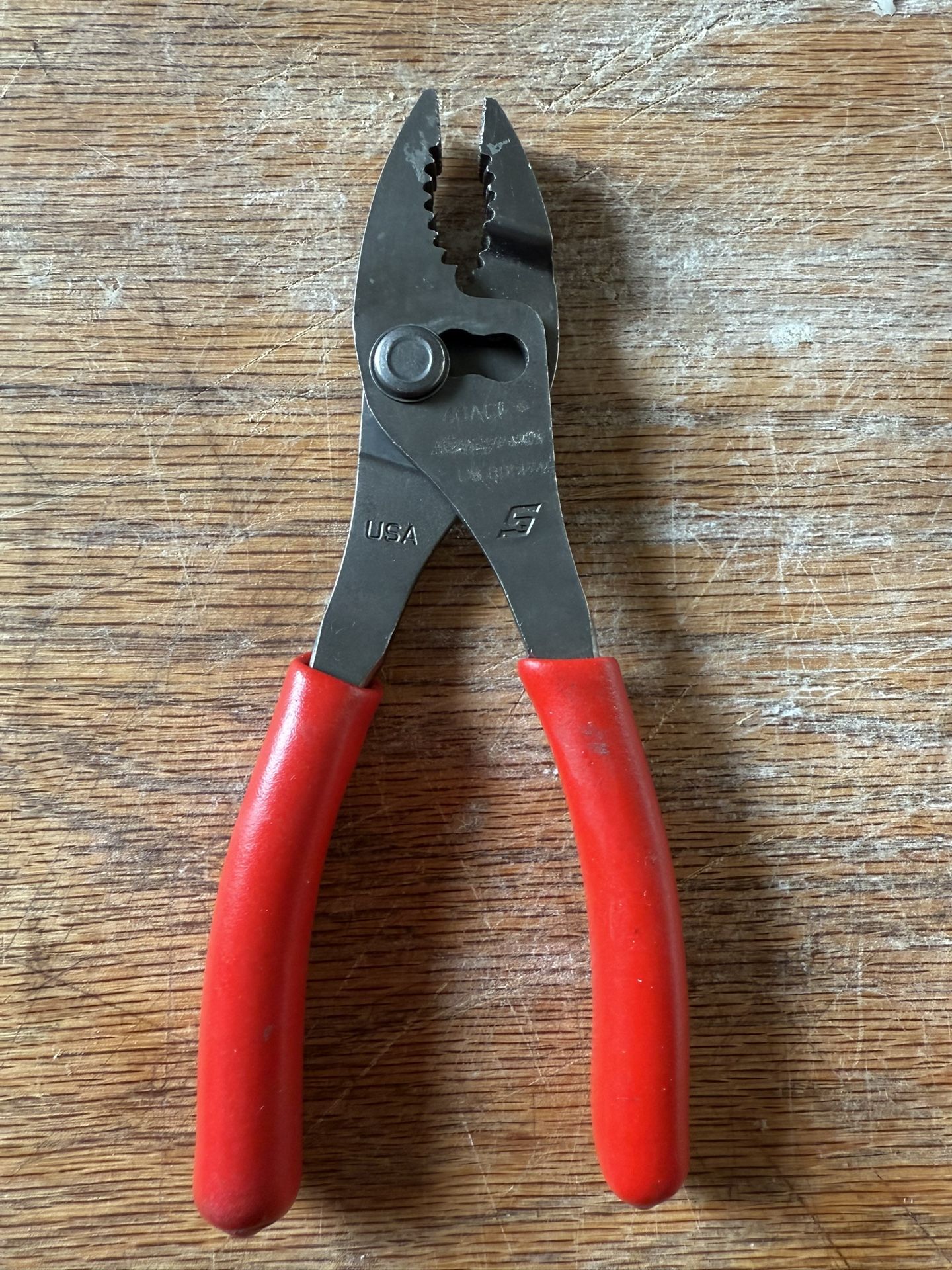 Snap On Tools 46ACF 6-inch RED Soft Grip Combination Slip Joint Pliers