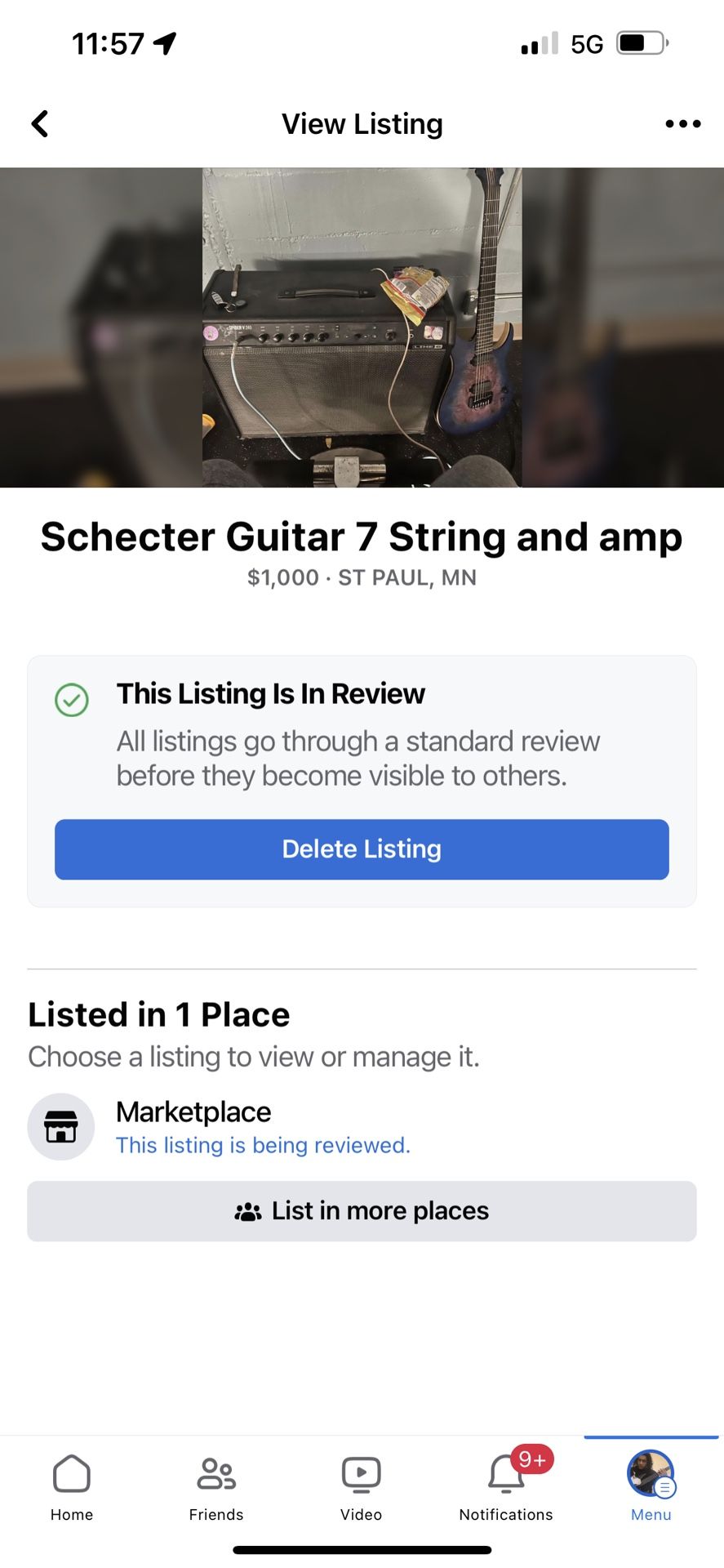 7-string Guitar And Amp