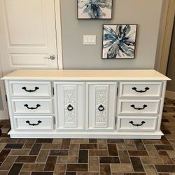 Large White Dresser / Entertainment Center 