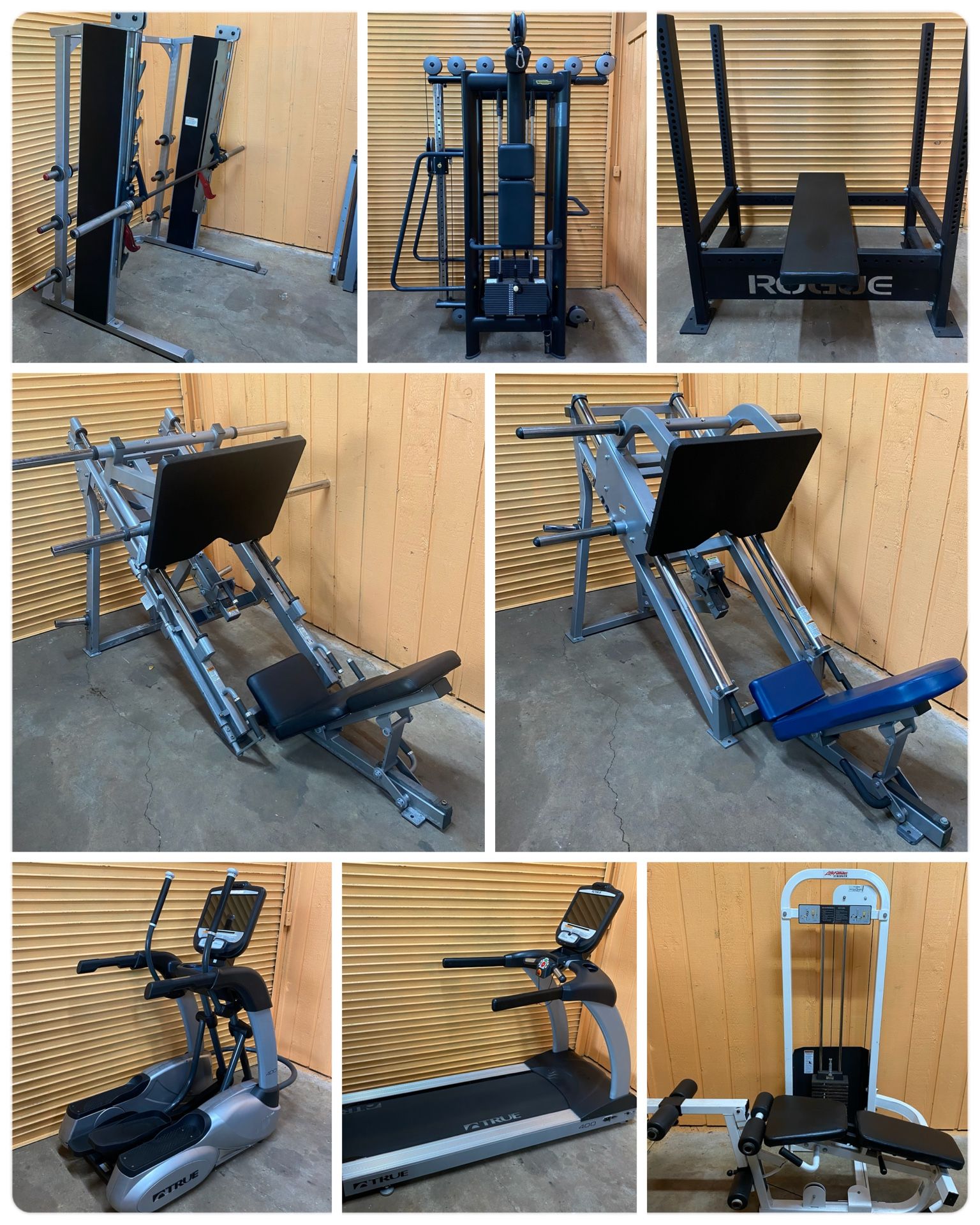 Tons Of Commercial Gym Equipment Squat Rack, Leg Press, Weight Bench