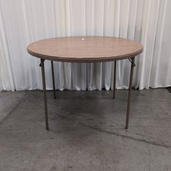 Light Brown Laminate Round Folding Table