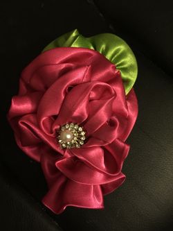 Handmade silk brooch