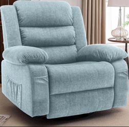 New -Rocking Chair with Massage and Heat, Wide Rocker Chair, 360°Swivel
