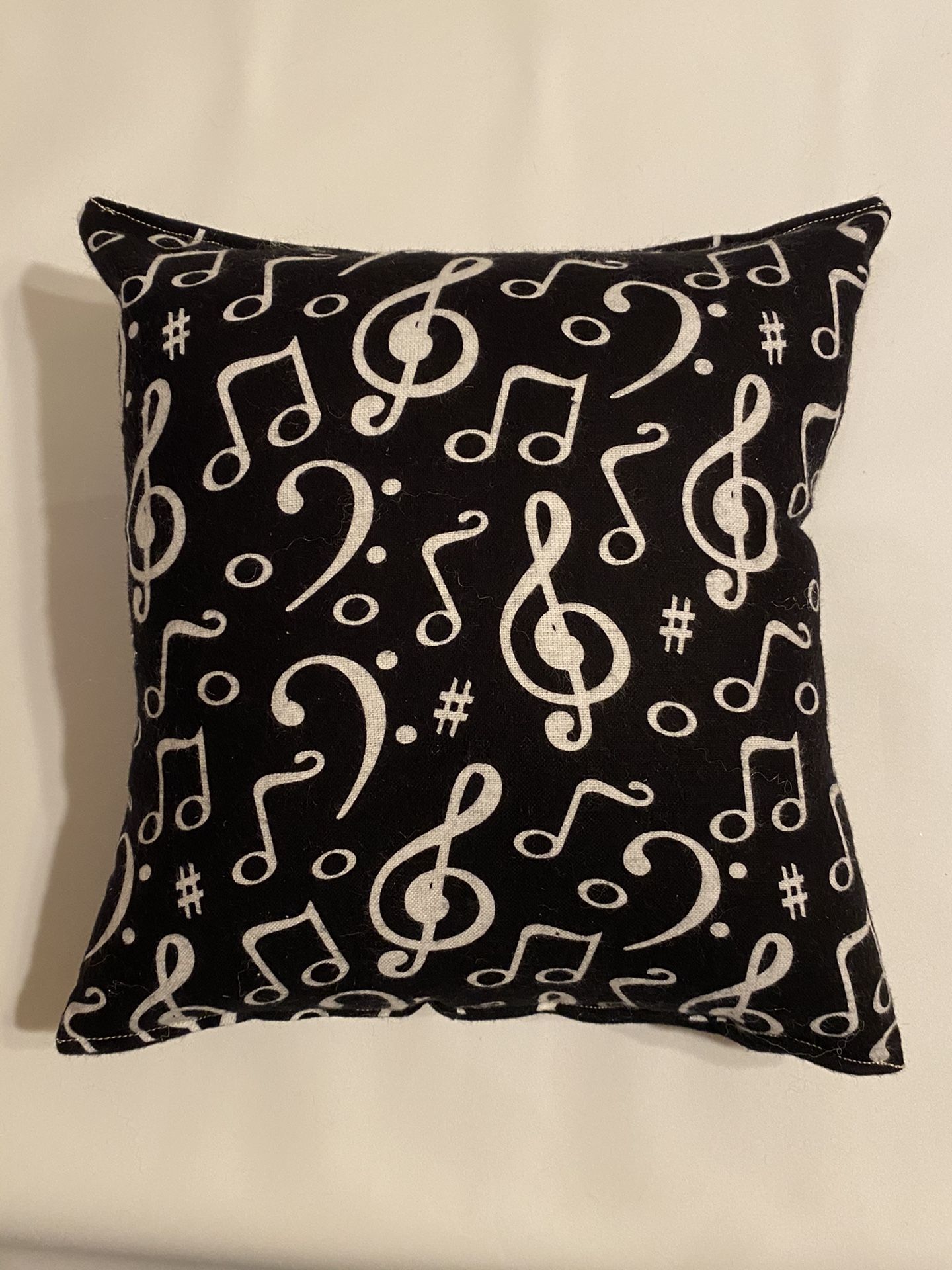Music note musicians travel size pillow