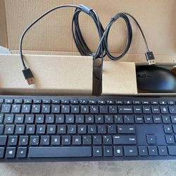 Brand New HP Wired Keyboard And Mouse