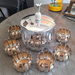 Trader Vic's Tiki Ice Bucket w/ 6 Coasters