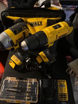 Dewalt 20 volt Drill and impact 2 batteries charger bag no bits 150 need gone moving soon