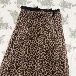 Leopard Mesh maxi skirt 
